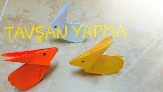 Kağıt Tavşan Yapma Origami Yapımı 8 El Becerileri