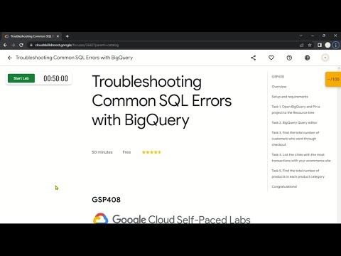 Troubleshooting Common SQL Errors with BigQuery | GSP408 | Solution