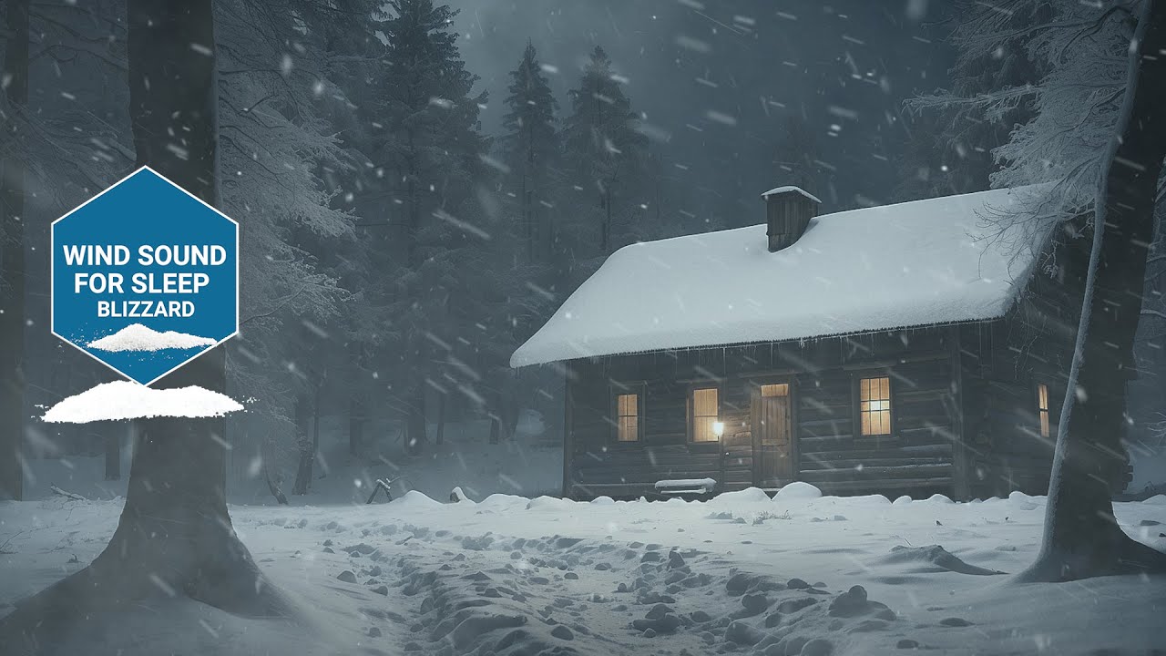 ️Heavy Snowstorm | Blizzard Sounds for Sleeping | Howling Wind ...