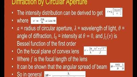 Fraunhofer Diffraction (Part-2)