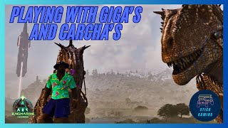 Taming a Level 90 Carcha & Killing Giga for Giga Heart Ragnarok ARK Ascended E91