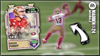 MYTHIC PURDY HAS INSANE THROWS ON THE RUN!! Madden Mobile 24 Mythic Superbowl Gameplay!!