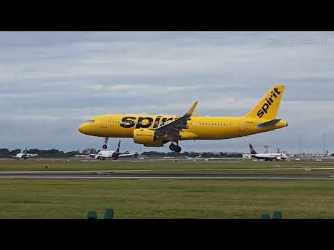 Spirit Flying Again? Very rare Spirit Airlines Airbus A320neo Landing at Dublin Airport from Bangor