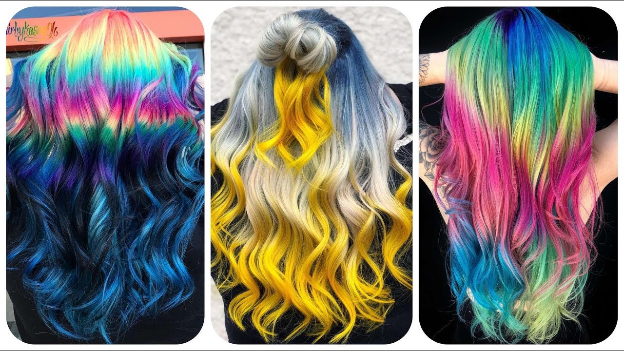 Amazing Rainbow Hair Color Transformation For Girl 😱😱😱 Rainbow