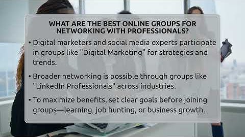 What Are The Best Online Groups For Networking With Professionals? - Everyday-Networking