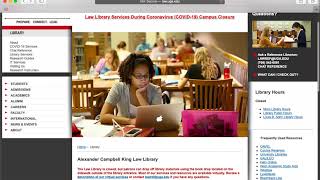 Law Library Website & Virtual Reference (Fall 2020)