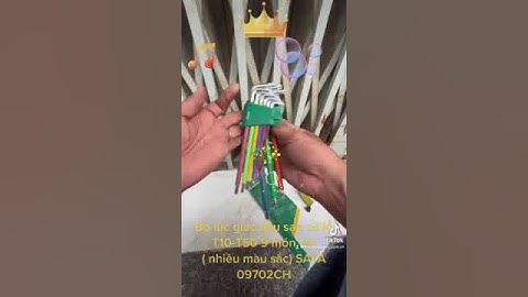 Bộ lục giác đầu sao có lỗ T10-T50 9 món dài ( nhiều màu sắc) SATA 09702CH giá 450.000VND
