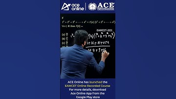 Problem on Mathematical Induction  by Aditya Sir |  EAMCET Online Recorded Course | #ACEOnline