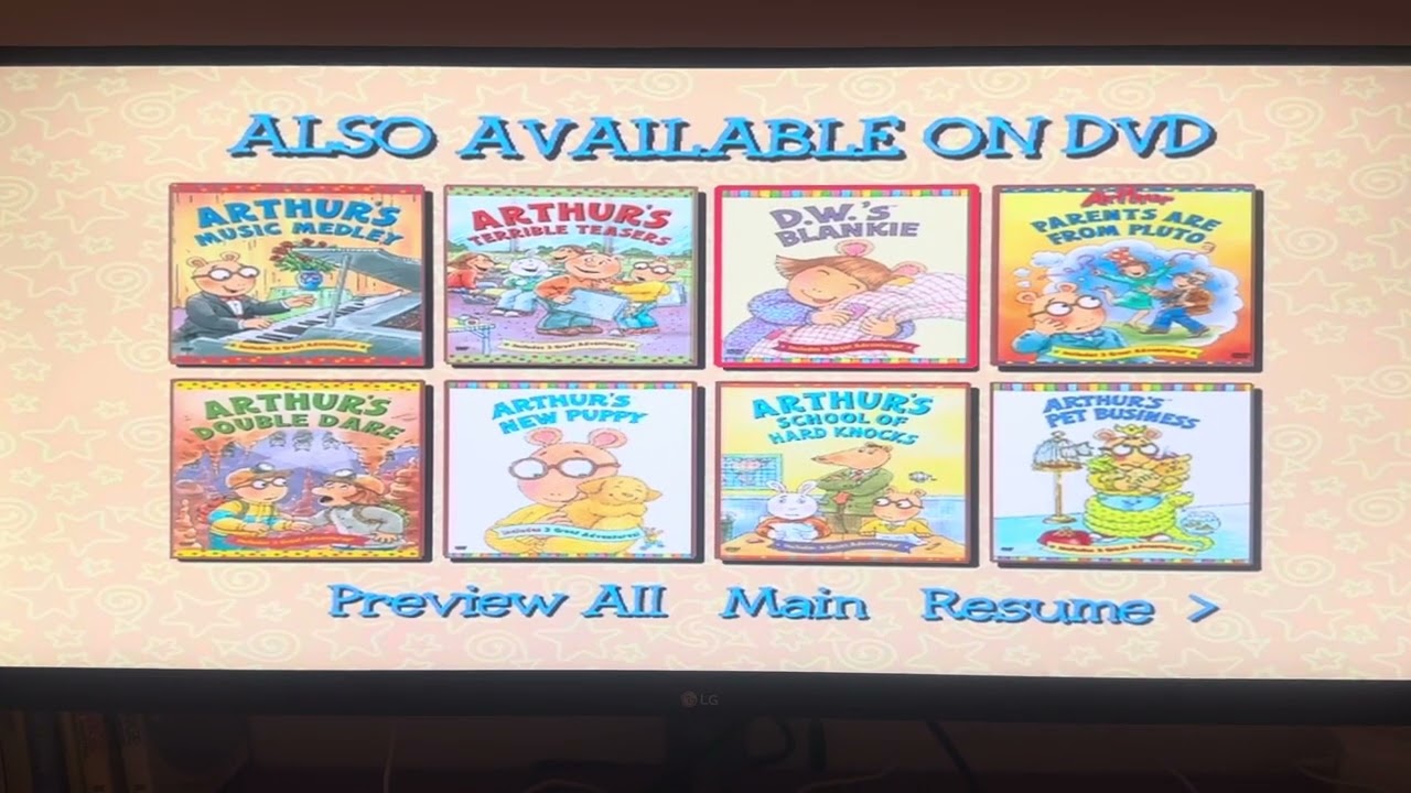 arthurさん専用ページ Arthur: Arthur's Chicken Pox DVD Menu Walkthrough 2004 - YouTube