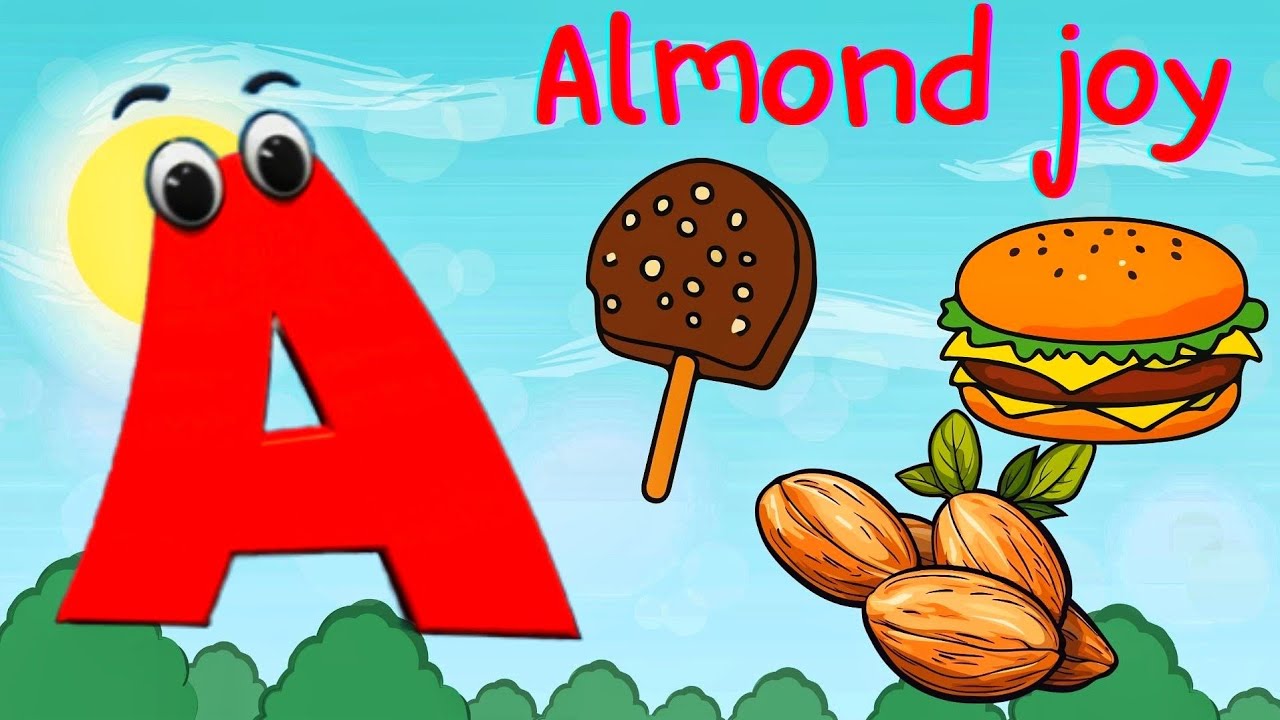 ABC Nursery song | Food for Alphabet learning video song | Nursery ...