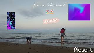 We are at the beach