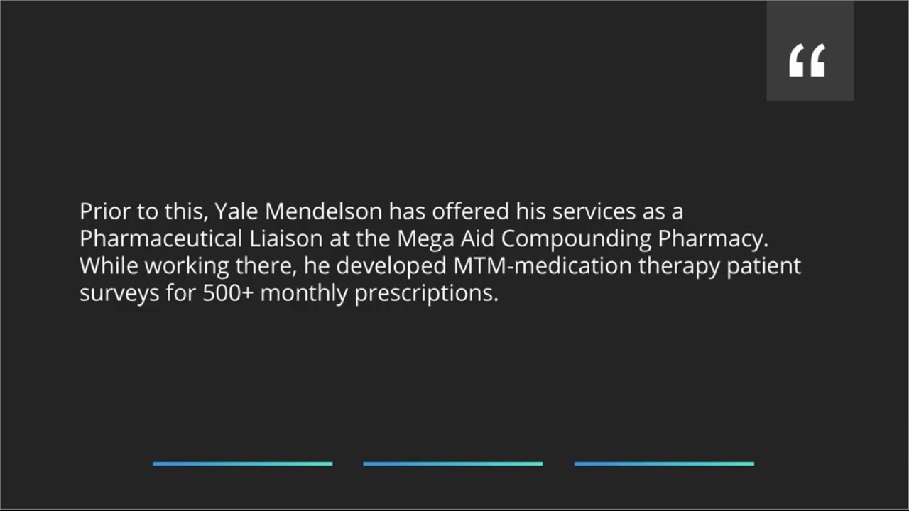 Yale Mendelson - Former Product Safety & Risk Management Intern, MYLAN