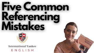 APA mistakes to avoid | Common Referencing Errors | APA errors