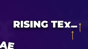 Rising Text Animation in Adobe After Effects 2023