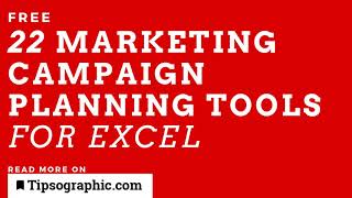 22 Marketing Campaign Planning Tools for Excel and Google Sheets ► Free