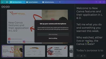 Present and Record in Canva