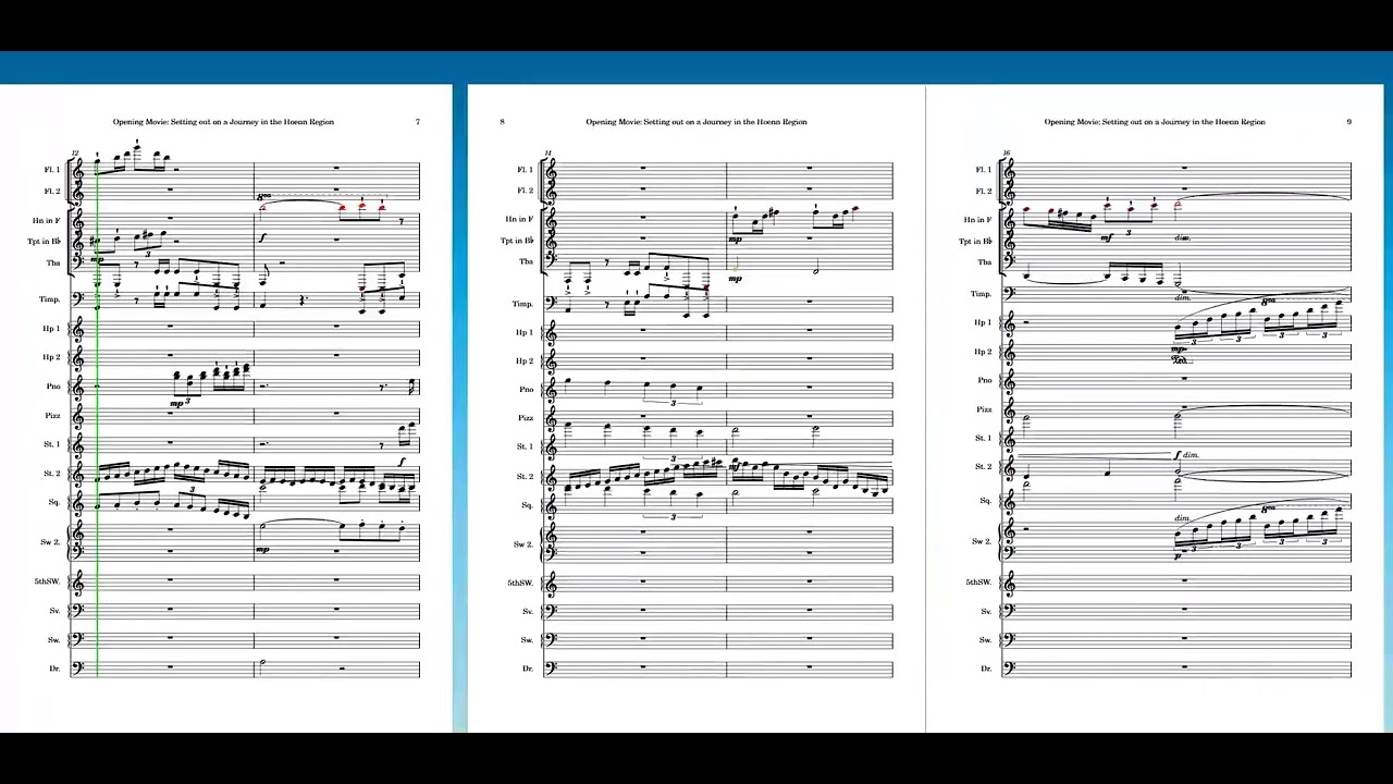 [Sheet music cover]Pokémon RSE : Opening Movie: Setting out on a Journey in the Hoenn Region