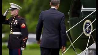 President Barack Obama Forgets To Salute Marine