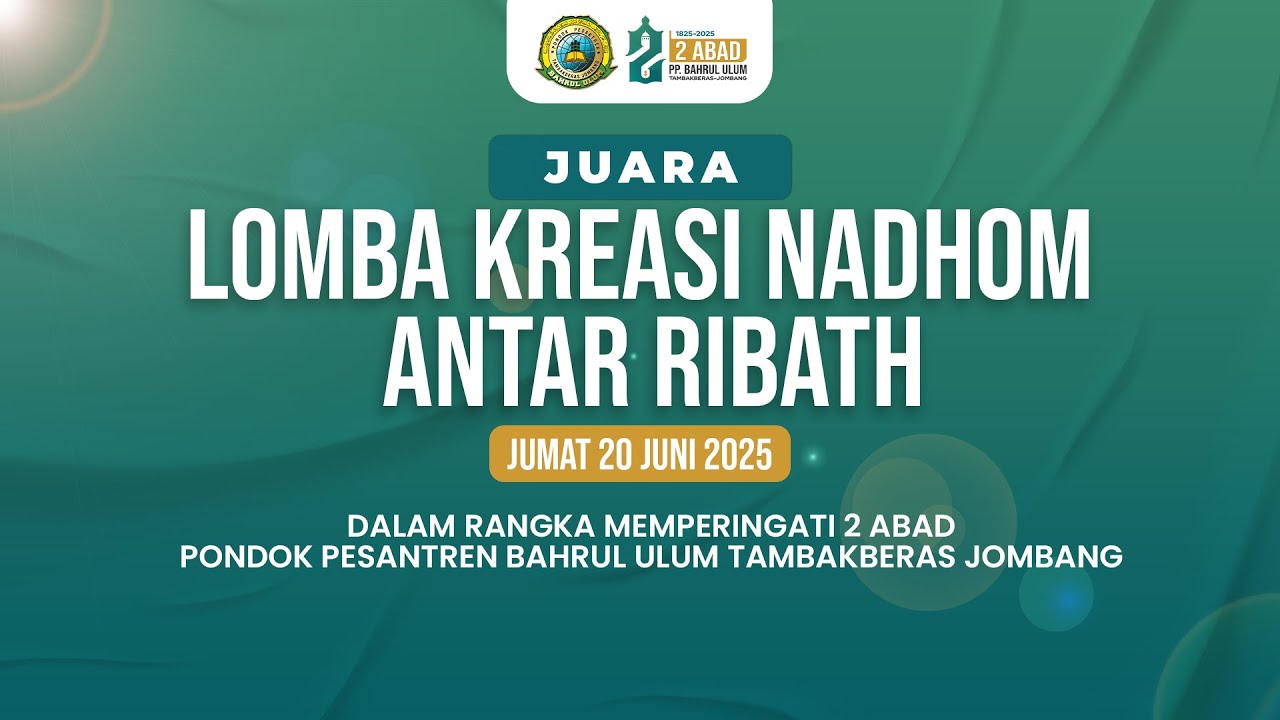 Juara 1 Lomba kreasi nadhom antar ribath putri se Bahrul Ulum (Ribath Al-Amanah putri)