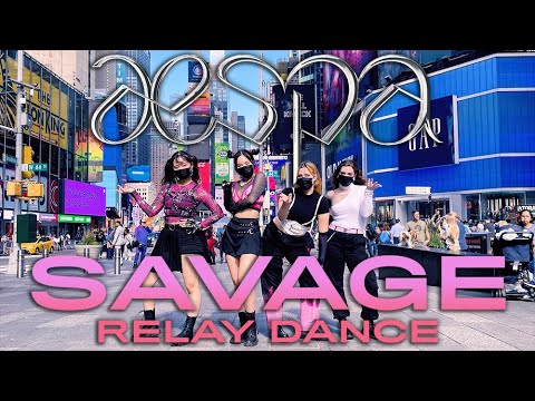 [릴레이댄스] [RELAY IN PUBLIC NYC] aespa (에스파) - SAVAGE | Relay Dance by CDC
