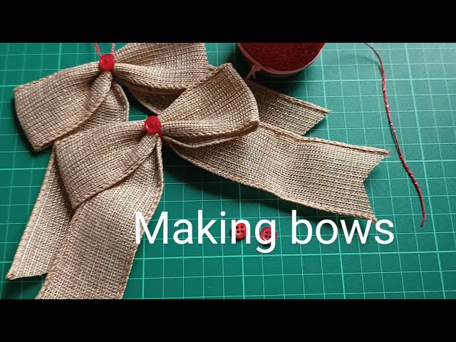 DIY - Simple Burlap Ribbon Bow 