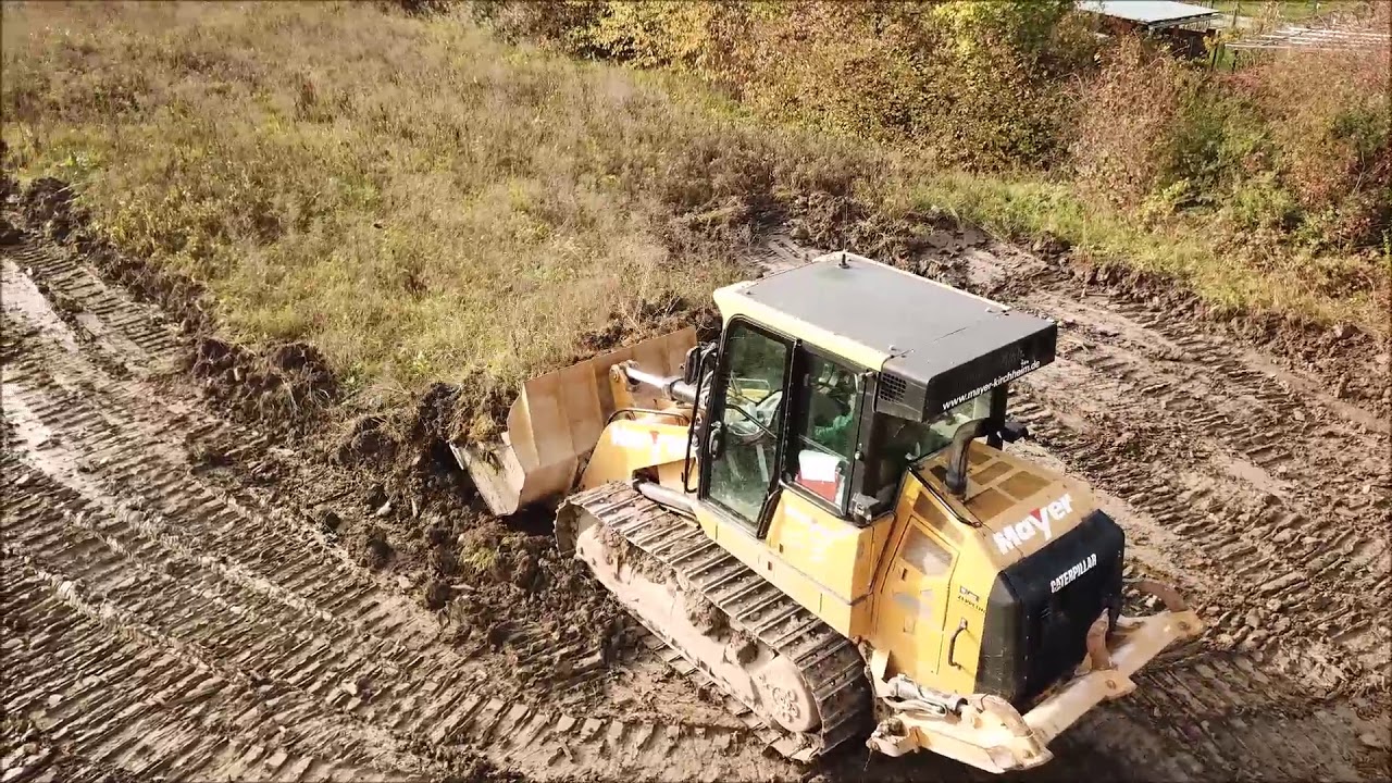 Caterpillar 326F und 953D beim roden