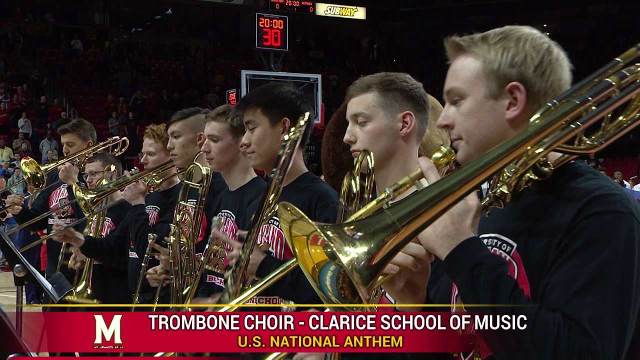 The University of Maryland Trombone Choir National Anthem YouTube