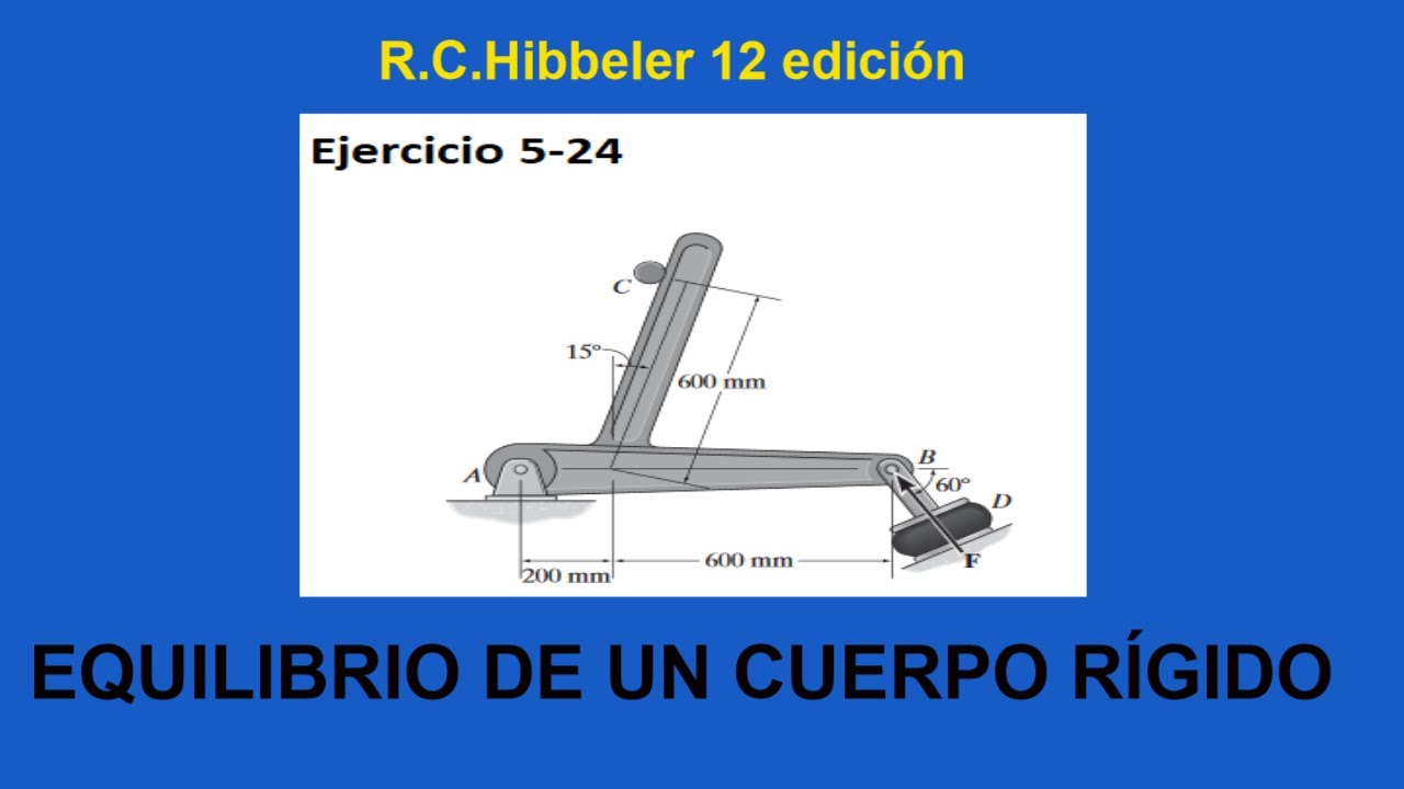 Equilibrio de cuerpo rígido en 2D ejemplo 1. - YouTube