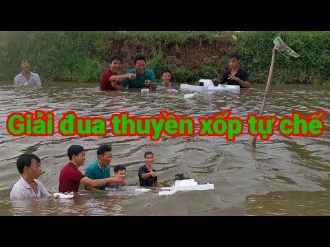 Video Giải đua thuyền xốp trò chơi làm thuyền mô hình bằng... - youtube