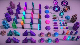 Sci-fi Cyber shader and 3D Props | 100+ 3D models