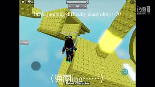 No Jumping Difficculty Chart Obby1-70