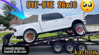 Snapping Hub at rate speed ENDED BAD* Cruzin Wit Mel F150 has DEATH WOBBLE on highway! KACHOW* 26x16