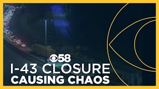 Video shows drivers disregarding construction closures overnight on I-43