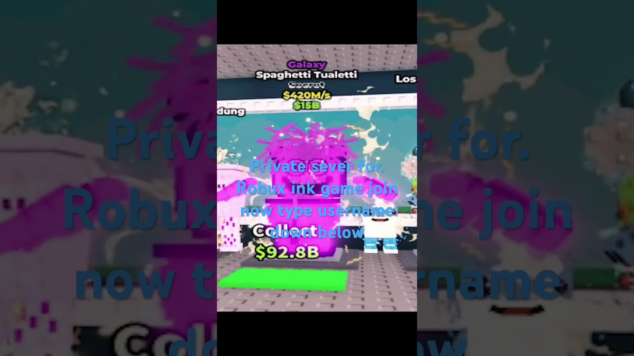 Private server. For Robux  ink game username down below join now 