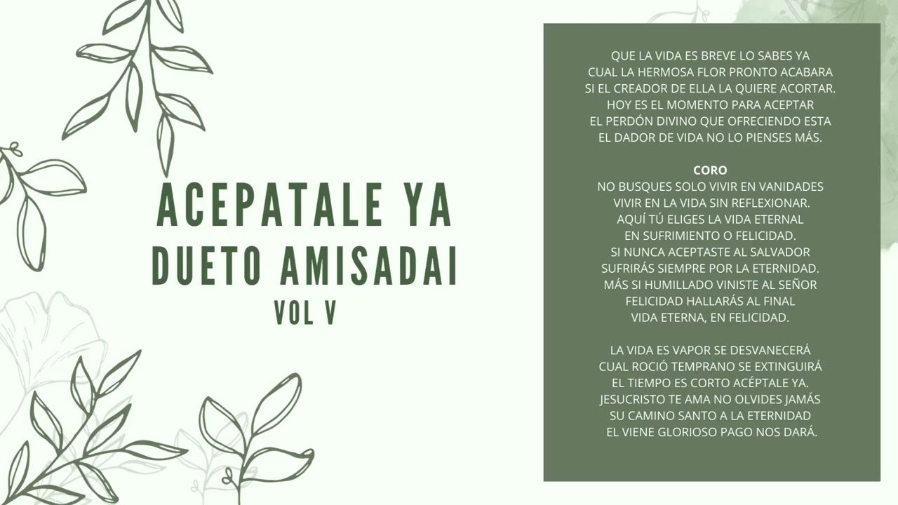 I.E.C.E. Acepatale ya - Dueto Amisadai Vol V (LETRA)