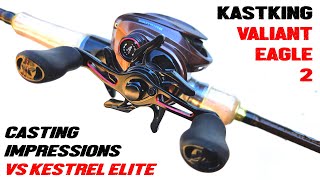 KastKing VALIANT EAGLE 2 vs KESTREL ELITE BFS... CASTING COMPARISON!!!