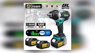 A must-have product! 1800N.M Torque Brushless Electric Impact Wrench 1\/2 inch Lithium-Ion Battery