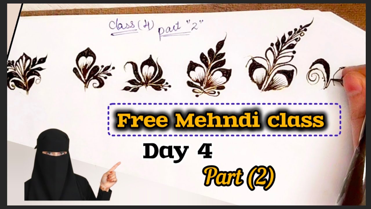 День 4. Урок мехенди 2026 | Часть 2 | Элементы в виде листьев, сочетаний и V-образных узоров | Дл...