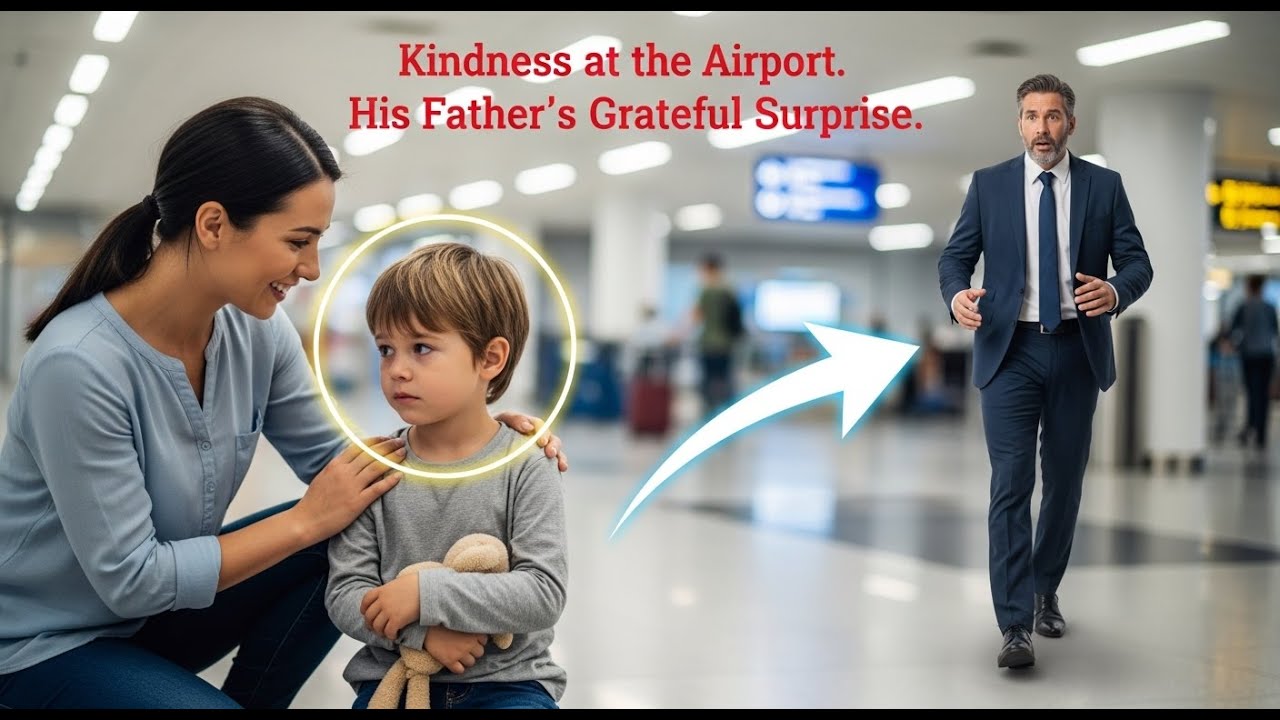 Single Mother Assists Lost Boy at Airport — The Surprise Comes When His Billionaire Dad Shows Up