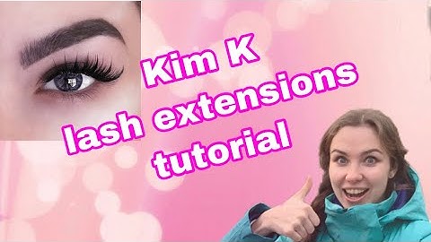 Kim Kardashian volume eyelash extension. Wispy lash extension tutorial. Kim K eye mapping