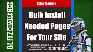 Bulk Install Pages Needed For WordPress (Create Your Website Pages)