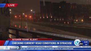 Live look at road conditions Friday morning