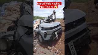 Dekh lo TATA Ki Build Quality 👎 5 Star Bol ke 2 Star Safety ❌ #tatanexon #buildquality #accident