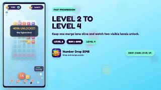 Level 2 to Level 4 | Number Drop 2048 screenshot 5