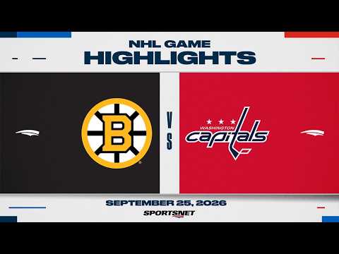 NHL Pre-Season Highlights | Bruins vs. Capitals - September 25, 2026