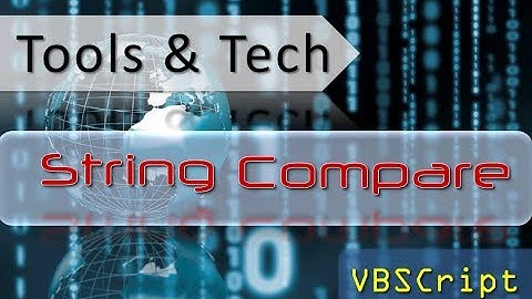 VBScript - String Compare script