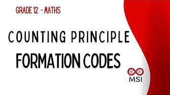 Grade 12 | MATHS | Counting Principle | Formation Codes