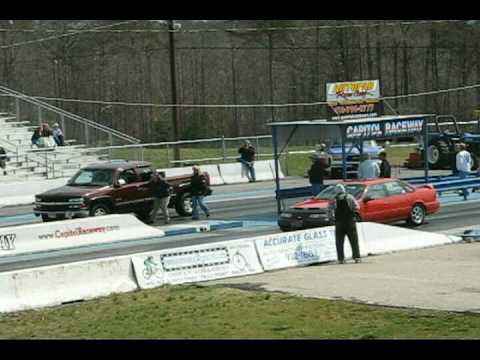My son-in-law raced his Ford Taurus SHO in the "Test & Tune" at Capitol Raceway in Crofton, Maryland. It was really windy and cold that day, and I made the mistake of trying to operate two cameras AND a video camera at the same time. Enough excuses. This is the best footage I have of the day, showing my son-in-law racing his car. Permission granted by Capitol Raceway, and my son-in-law to show this video.