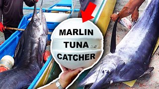 How to Catch Marlin, Sailfish, Yellowfin Tuna, Tanigue Live Bait | Fishing Big Fish in Philippines