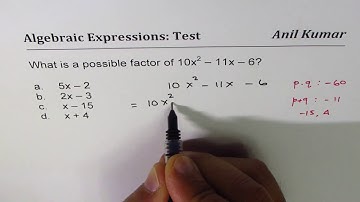 Factor trinomial with product and sum